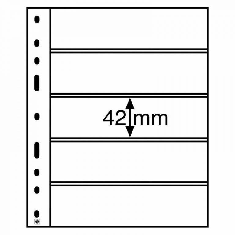 5 Hojas Para Monedas De 30 Divisiones De 25 Mm – Con Separadores De Cartón Negro