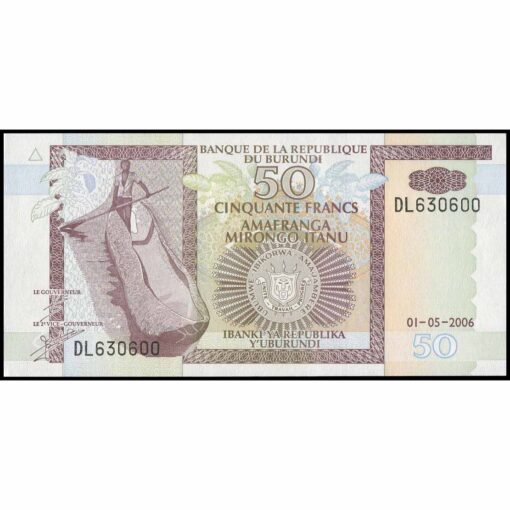 Burundi - P36f - 50 Francs