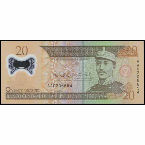República Dominicana - P182a - 20 Pesos Oro