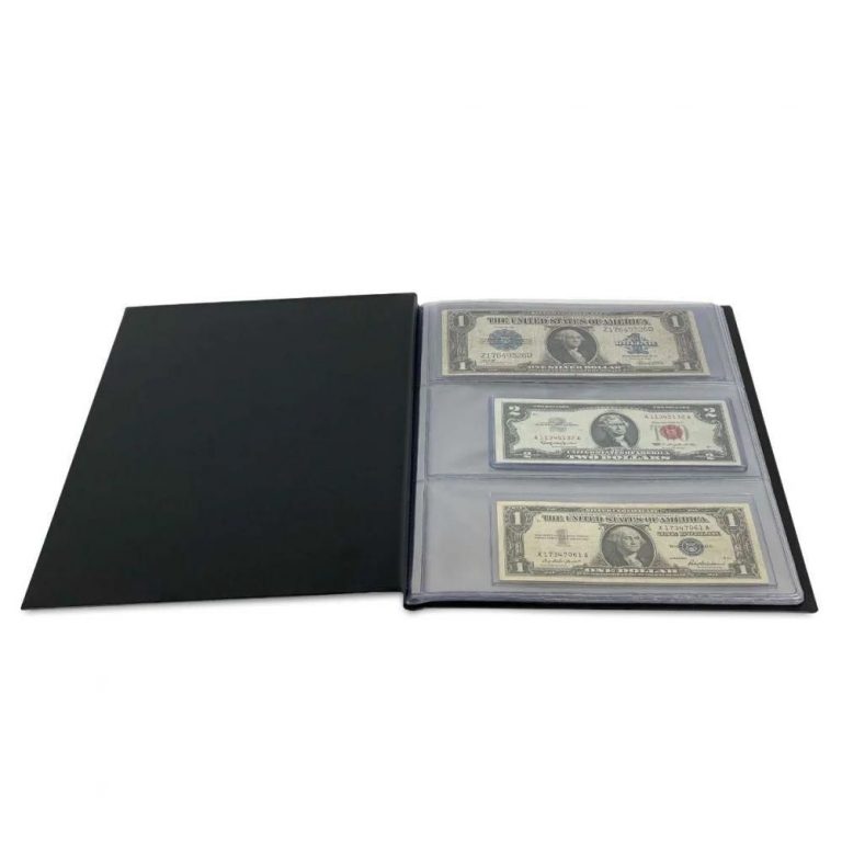 Album Pour Billets De Collection - 20 Pages Vert 11x19cm - Qualité Premium