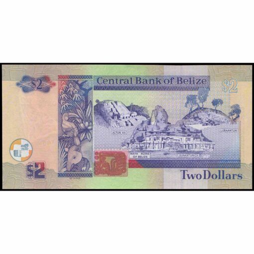 Belice - P66e - 2 Dollars - Imagen 2