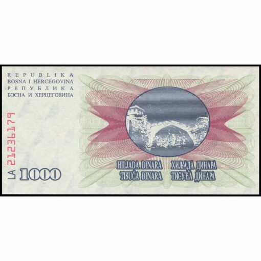 Bosnia y Herzegovina - P15a - 1.000 Dinara - Imagen 2