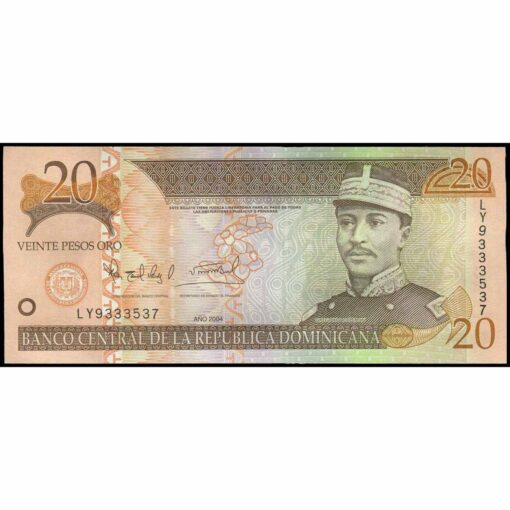 República Dominicana - P169d - 20 Pesos Oro