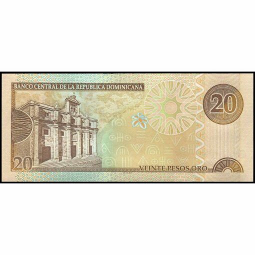 República Dominicana - P169d - 20 Pesos Oro - Imagen 2