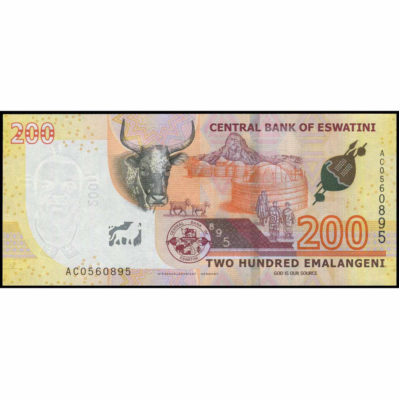 Suazilandia - PW45 - 200 Emalangeni - Imagen 2