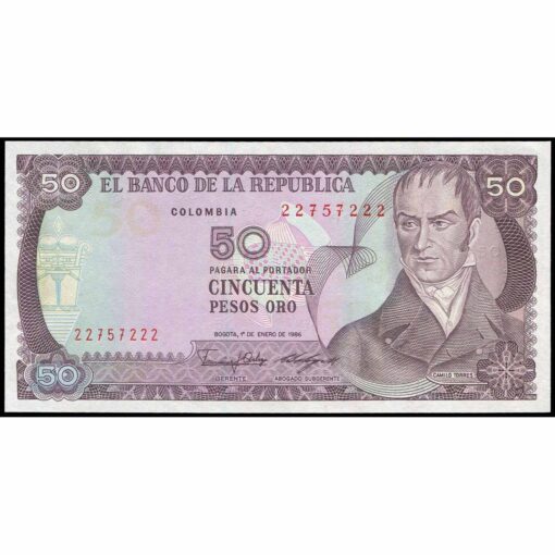 Colombia - P425b - 50 Pesos Oro