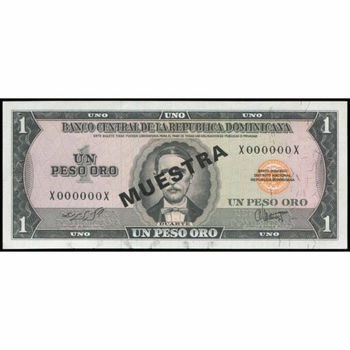República Dominicana - P99s3 - 1 Peso Oro (Specimen)