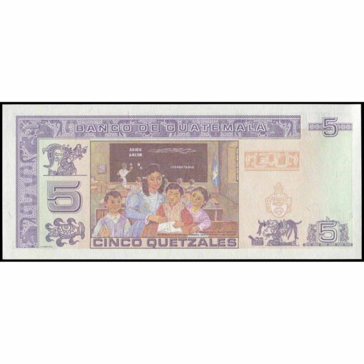 Guatemala - P106b - 5 Quetzales - Imagen 2