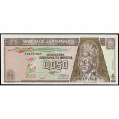 Guatemala - P86b - ½ Quetzal
