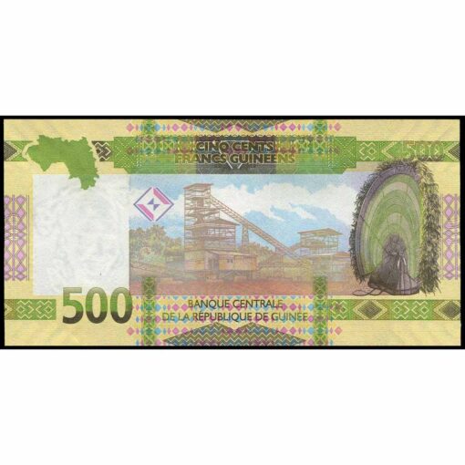 Guinea - W52a - 500 Francs - Imagen 2