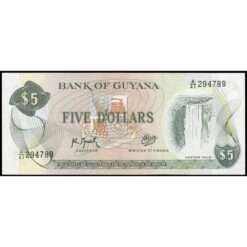 Guyana - P22f (2) - 5 Dollars