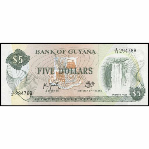 Guyana - P22f (2) - 5 Dollars