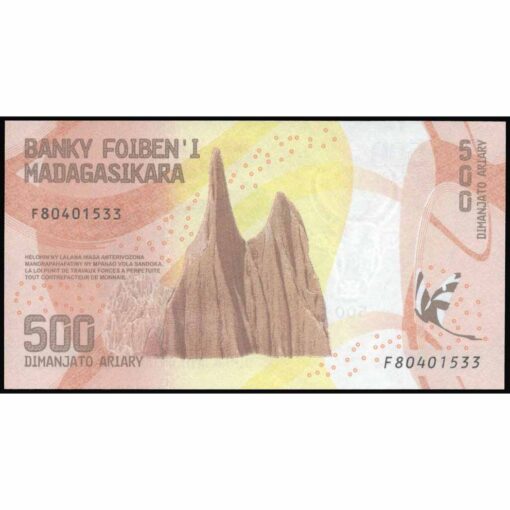 Madagascar - P99a - 500 Ariary - Imagen 2