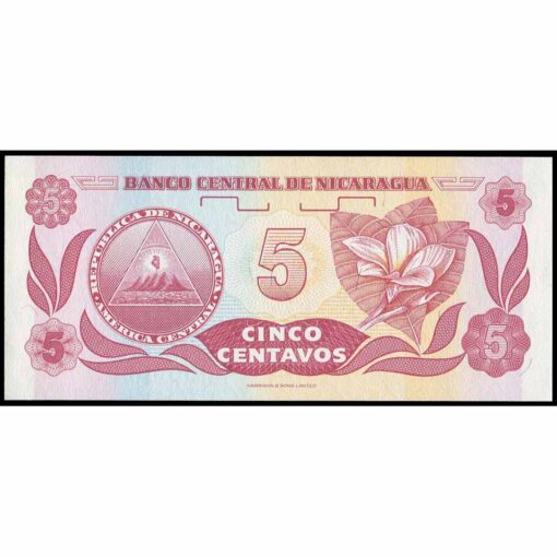 Nicaragua - P168b - 5 Centavos - Imagen 2
