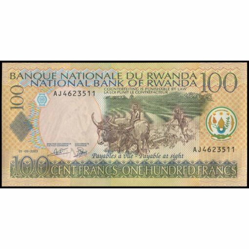 Ruanda - P29b - 100 Francs