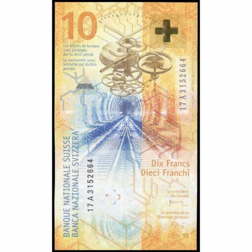 Suiza - P75e - 10 Francs - Imagen 2
