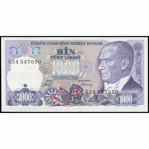 Turquía - P196b - 1.000 Lira