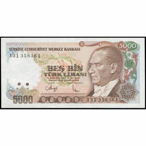 Turquía - P198 - 5.000 Lira