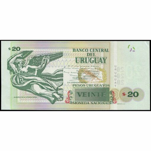 Uruguay - P93a - 20 Pesos Uruguayos - Imagen 2