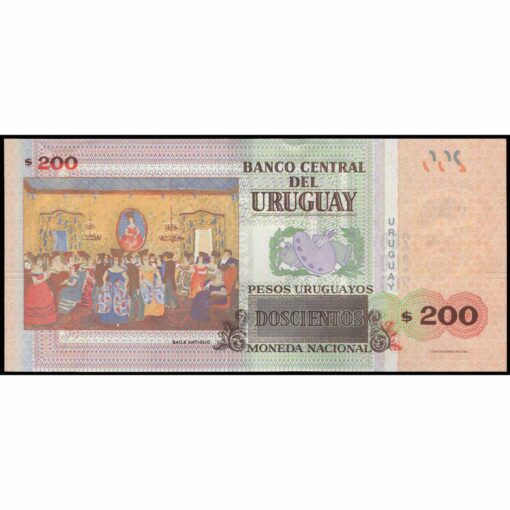 Uruguay - P96b - 200 Pesos Uruguayos - Imagen 2