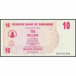 Zimbabue - P39 - 10 Dollars