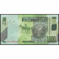 Congo Rep. Dem. - P101c - 1.000 Francs