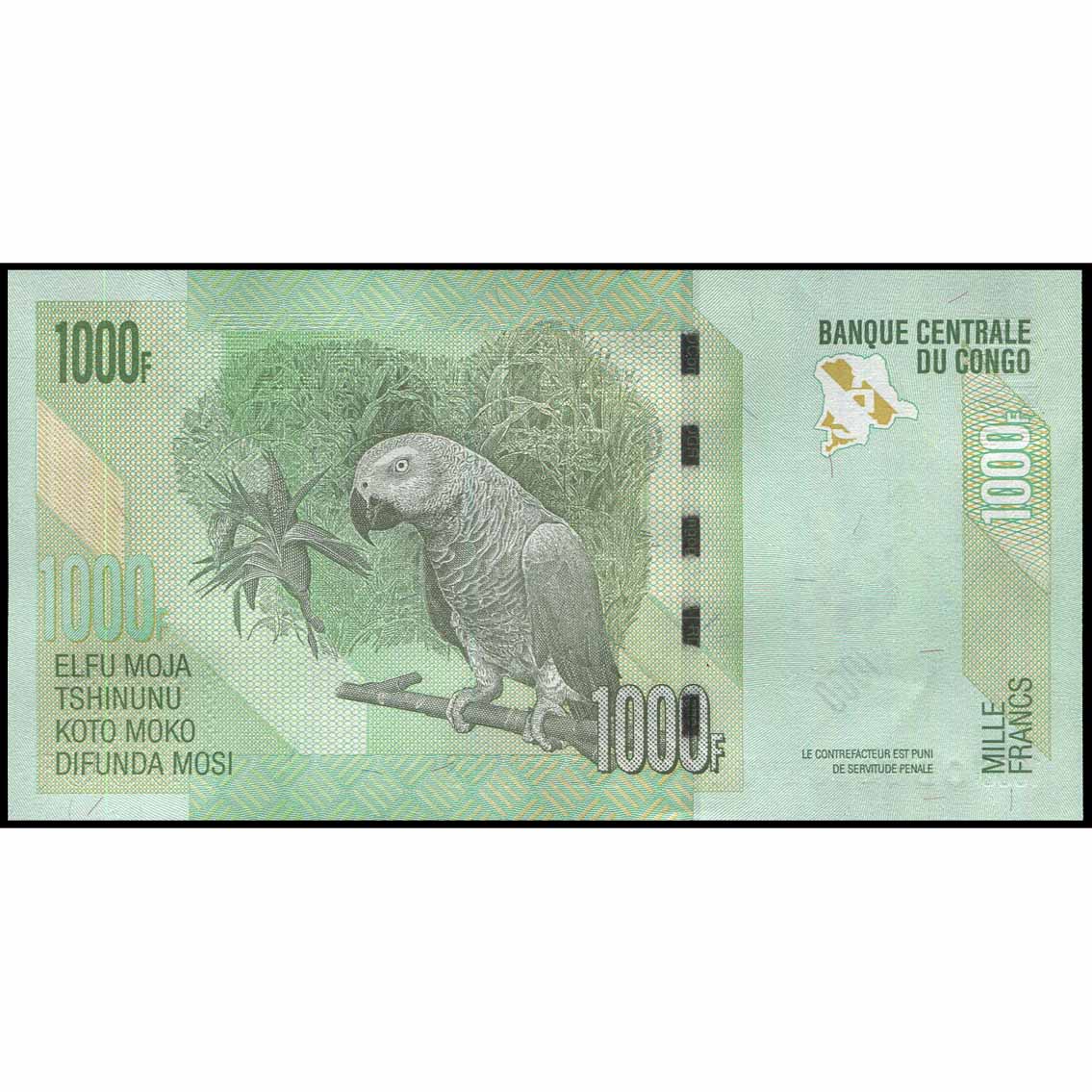 Congo Rep. Dem. - P101c - 1.000 Francs - Imagen 2