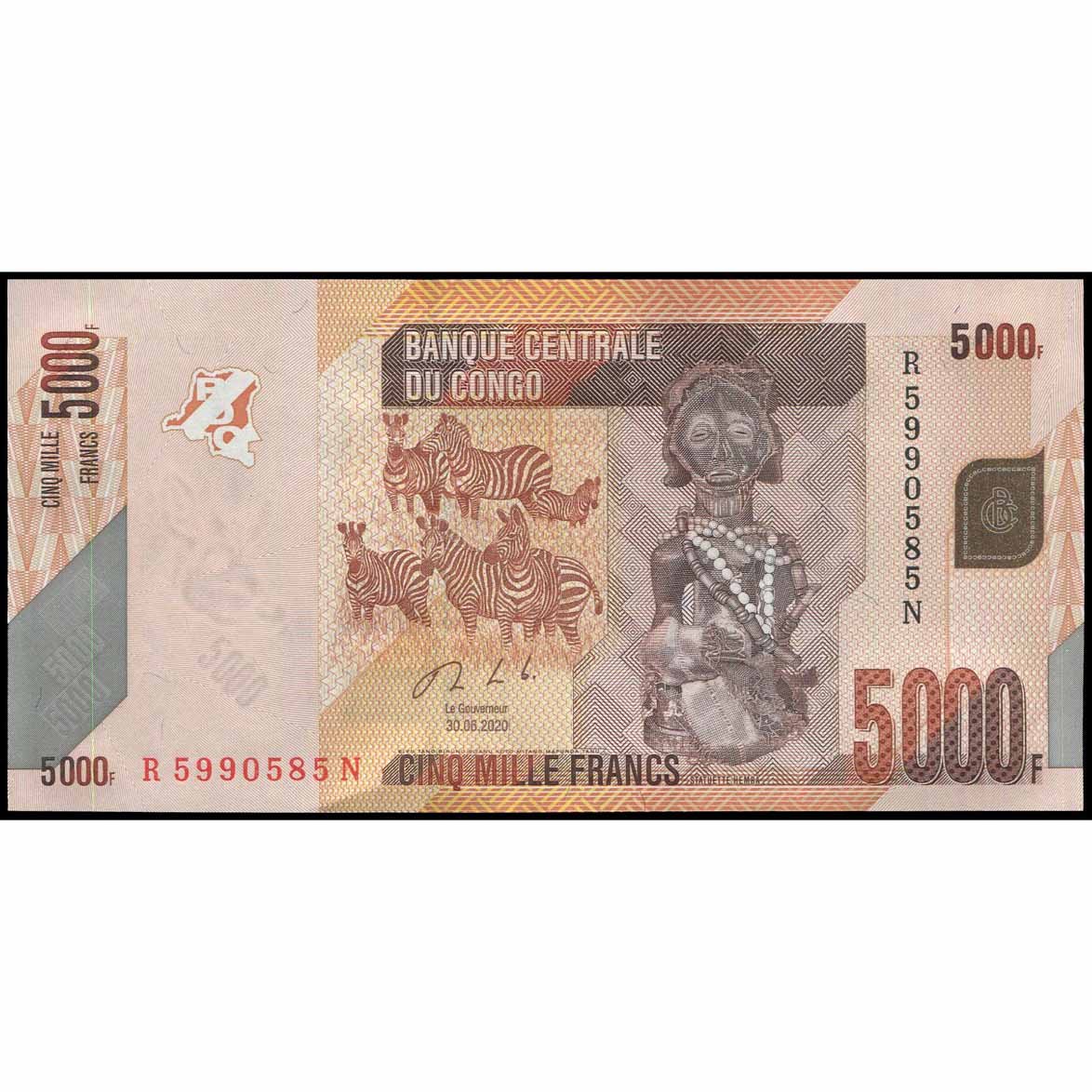 Congo Rep. Dem. - P102c - 5.000 Francs