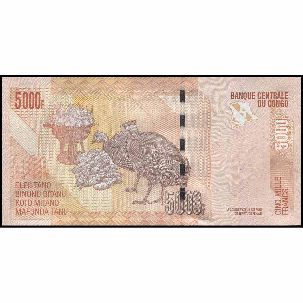 Congo Rep. Dem. - P102c - 5.000 Francs - Imagen 2