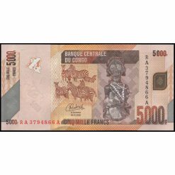 Congo Rep. Dem. - P102d - 5.000 Francs