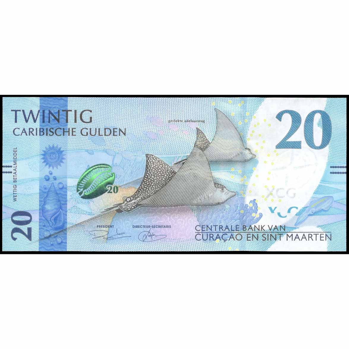 Curazao y San Martín - W2 - 20 Caribische Gulden