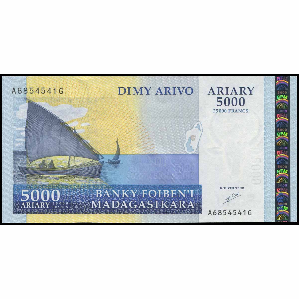 Madagascar - P84 - 5.000 Ariary