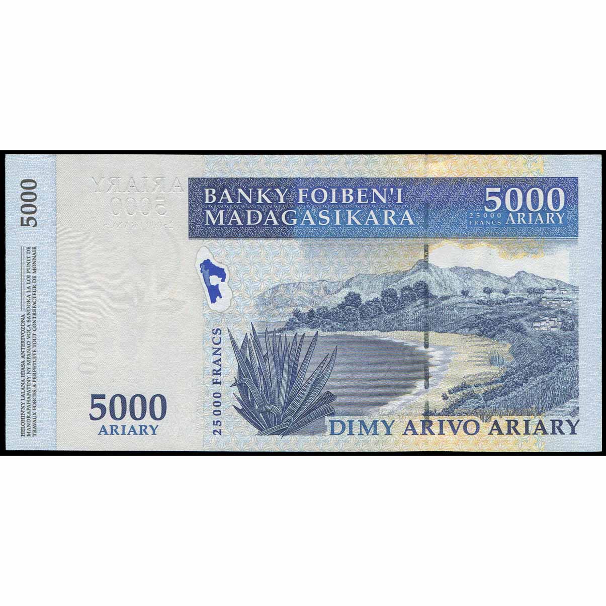 Madagascar - P84 - 5.000 Ariary - Imagen 2