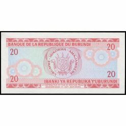 Alternative view of Burundi - P27c - 20 Francs
